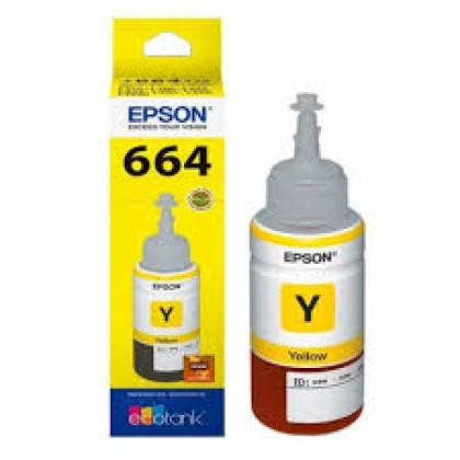 REFIL EPSON 664 | AMARELO | T644420AL  L200 L375 L380 L220 L110 L355 L555 L565 L575 L455 L475 L365 L396 L1300 70ML